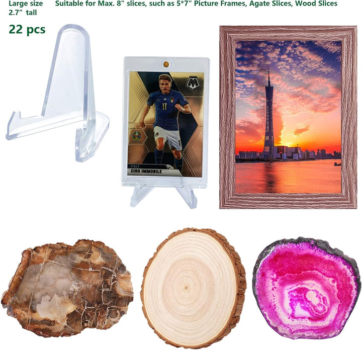 LRANFOW Verdickter Acryl-Kartenständer, Mini-Staffelei, Sportkartenständer, Trading Graded Card Stan