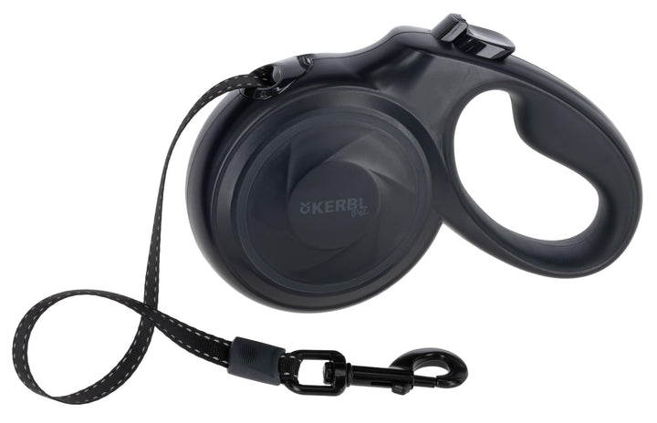 Kerbl Pet Rollleine, Hundeleine, anthrazit, 5 m, für Hunde bis 50 kg, Lange Flexi Leine, ergonomisch