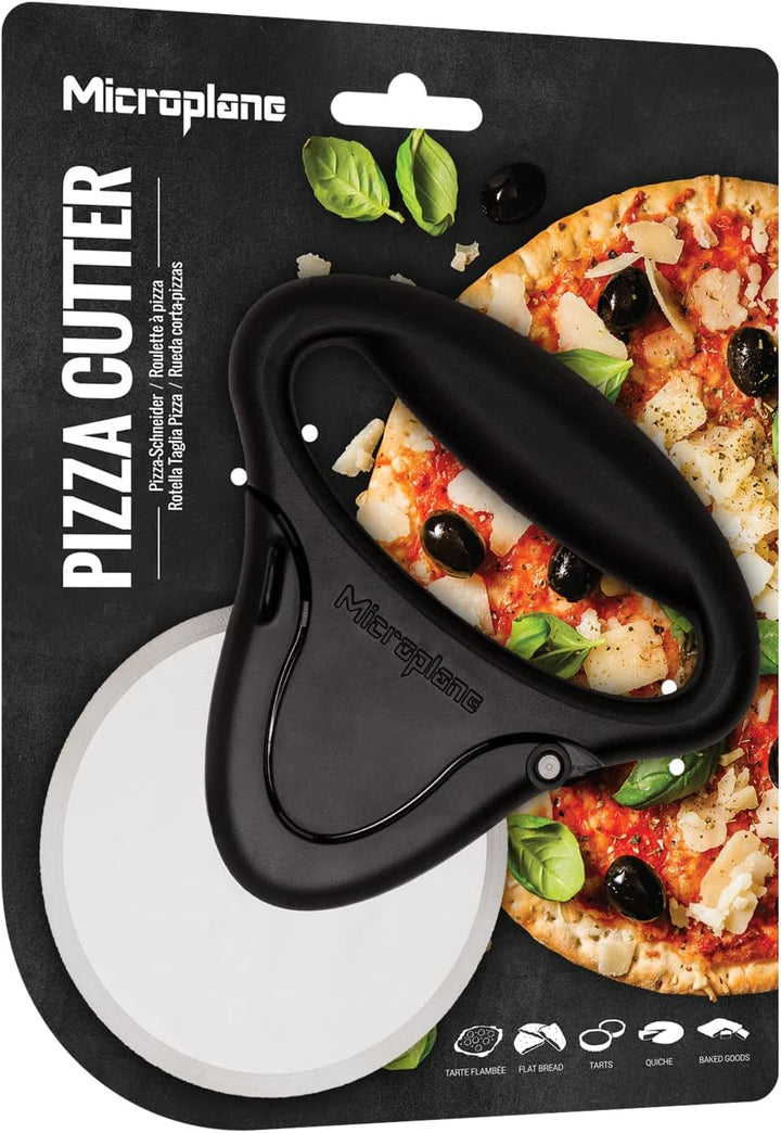 Microplane Pizza Schneider Rad Roller Edelstahl Schwarz Schwarz (Rad Roller), Schwarz (Rad Roller)