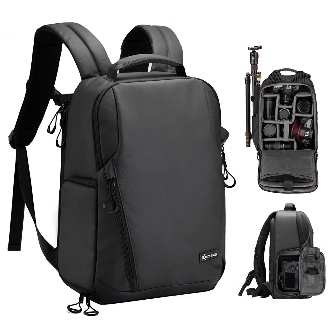 TARION Kamerarucksack Wasserdicht Fotorucksack SLR Kameratasche Kamera Rucksack mit 14 Zoll Laptopfa