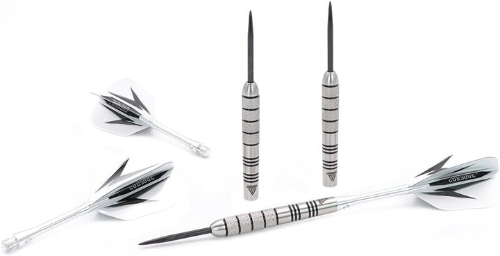 CUESOUL 30 Gramm Tungsten Steel Tip Darts Set 95% Tungsten 28 Gramm-Koffer, 28 Gramm-Koffer