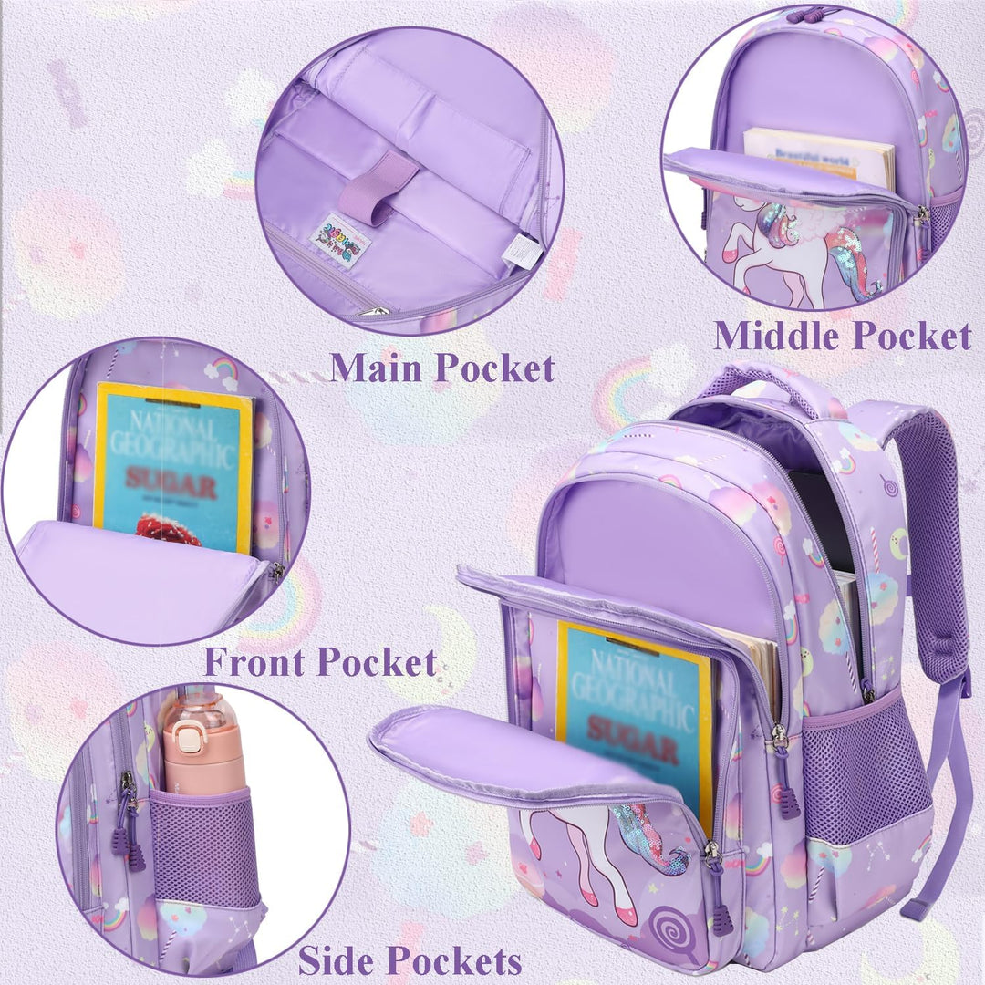 Einhorn Rucksack Kinder Mädchen Kinderrucksack Mädchen Schulrucksack Mädchen Schultaschen Set Einhor