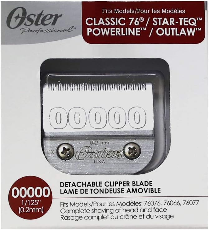 Oster Ersatz-Scherkopf für Oster Motormaschine 97,44, 0,2 mm, Typ 76918-006, Size 00000, 0,2 mm