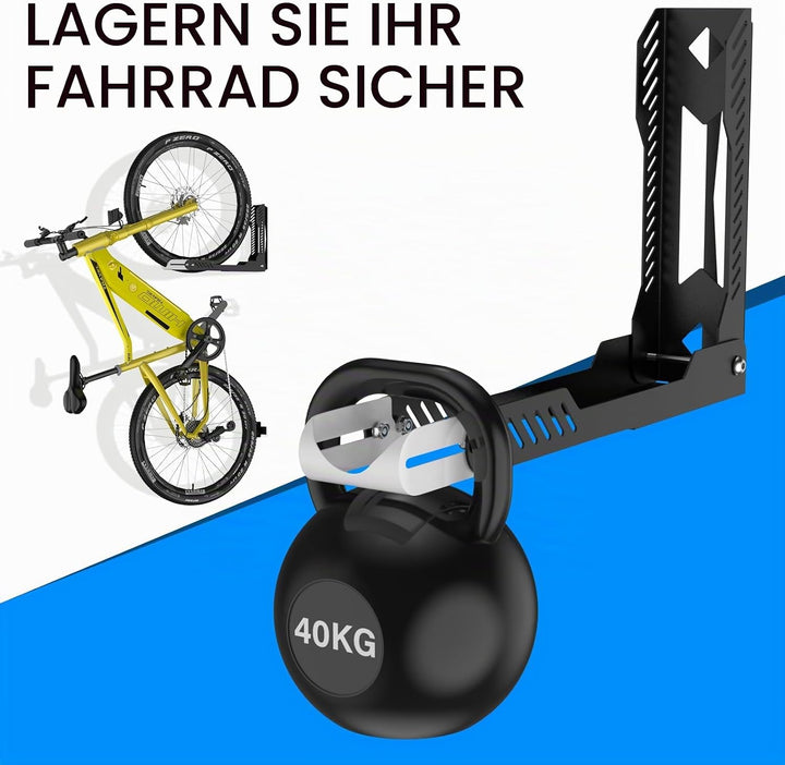 IMAYCC Profi Schwenkbare Fahrrad Wandhalterung, Fahrradhalterung Wand ohne schweres Heben, Platzspar