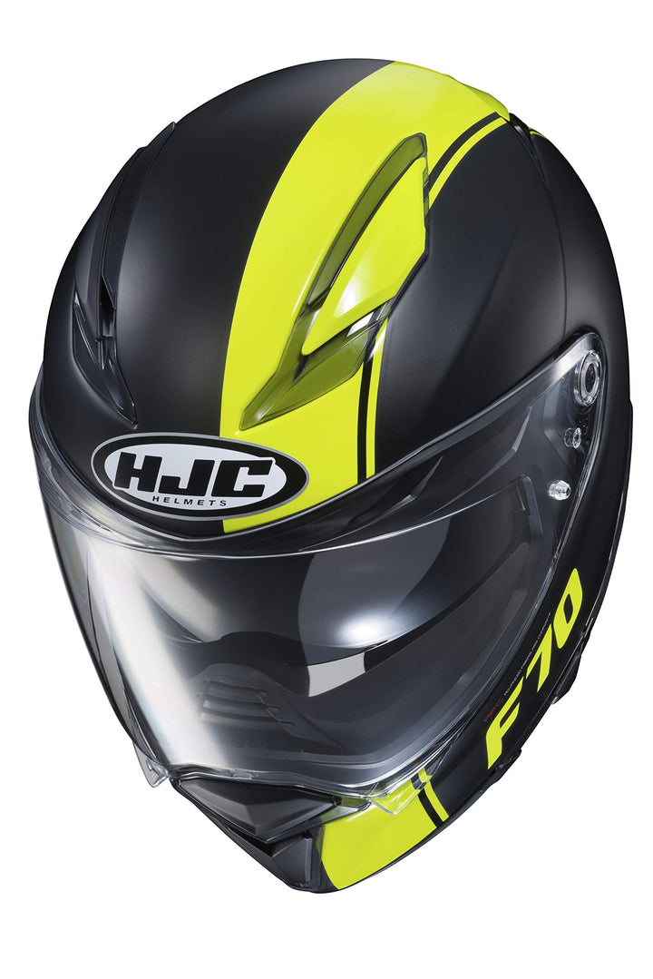HJC Helmets Herren Nc Motorrad Helm, Schwarz/Gelb, M, M