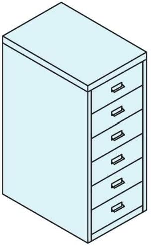 BISLEY MultiDrawer, 29er Serie, DIN A4, 6 Schubladen, Metall, 355 Silber, 38 x 27.9 x 59 cm