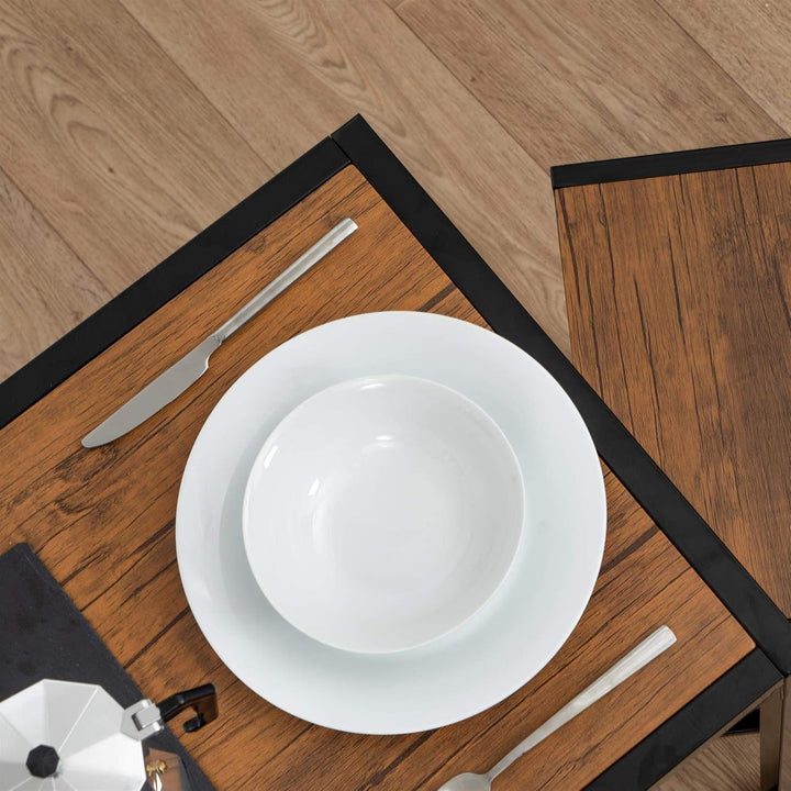 Harbour Housewares Platzsparender und kompakter Küchen-Esstisch und Stühle-Set für 2 Personen