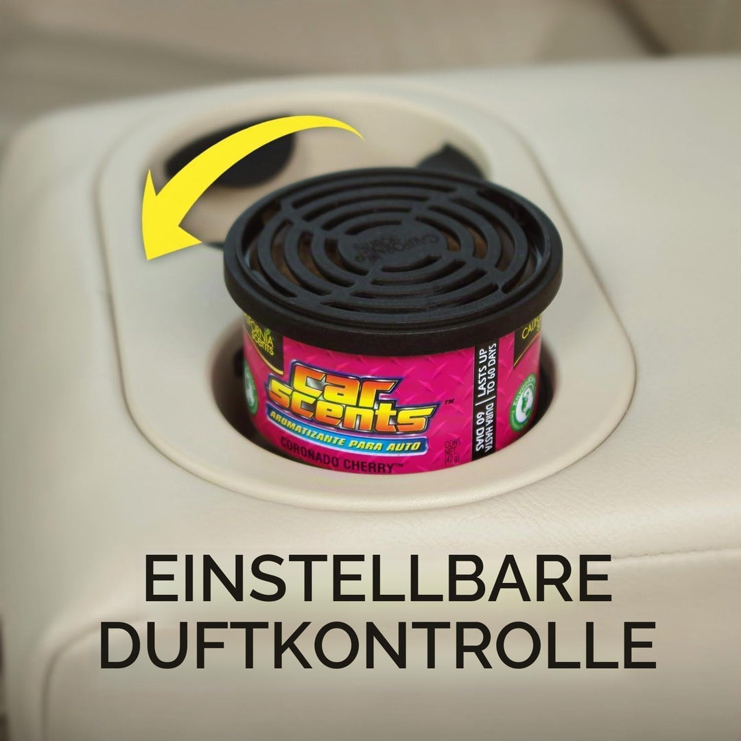 California Car Scents 8000034 Duftdosen Kirsche 12 Dosen inkl. 12Deckel, Violet, Set of 12