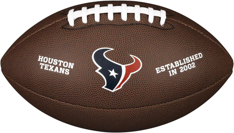 Wilson American Football NFL TEAM LOGO, Offizielle Grösse, Mischleder OFFICIAL Houston Texans, OFFIC