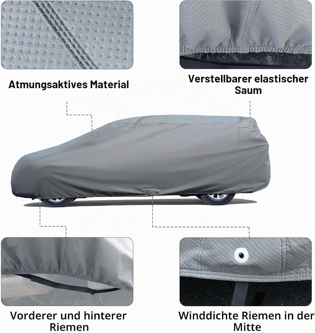 Leader Accessories Premium Autoabdeckung 5-lagig wasserdicht Ganzgarage wetterfest Autoabdeckplane U
