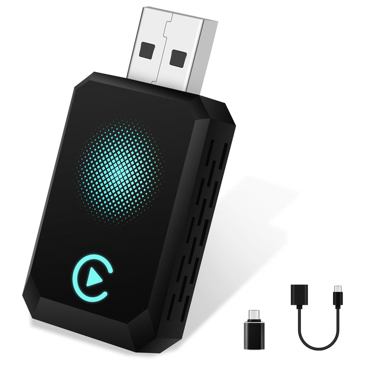 CarPlay Wireless Adapter, 2025 Upgrade Dongle Konvertiert Kabelgebunden zu Kabellos für iPhone, USB