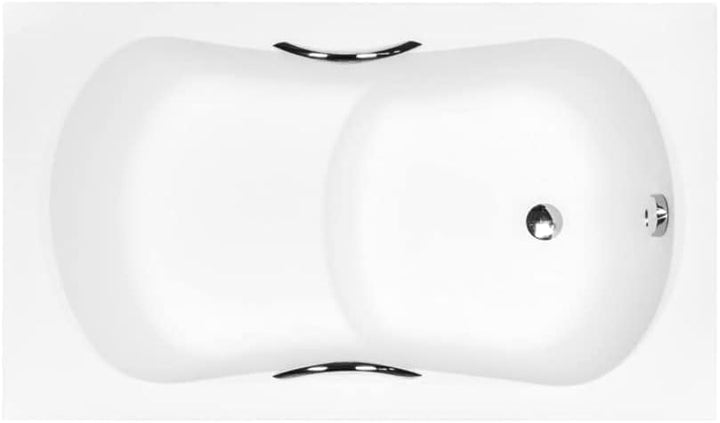 KOLMAN Badewanne ARIA REHAB Rechteck 120x70 ohne Verkleidung, Ablaufgarnitur und Füssen Komplettset