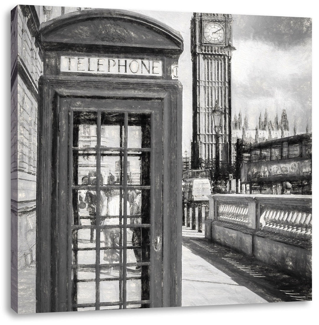 Pixxprint Grossstadtleben London Big City Life Leinwandbild, Format: 70x70 auf Leinwand, 70x70