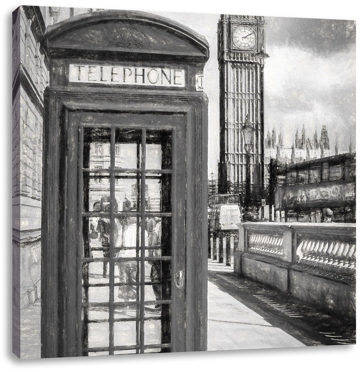 Pixxprint Grossstadtleben London Big City Life Leinwandbild, Format: 70x70 auf Leinwand, 70x70