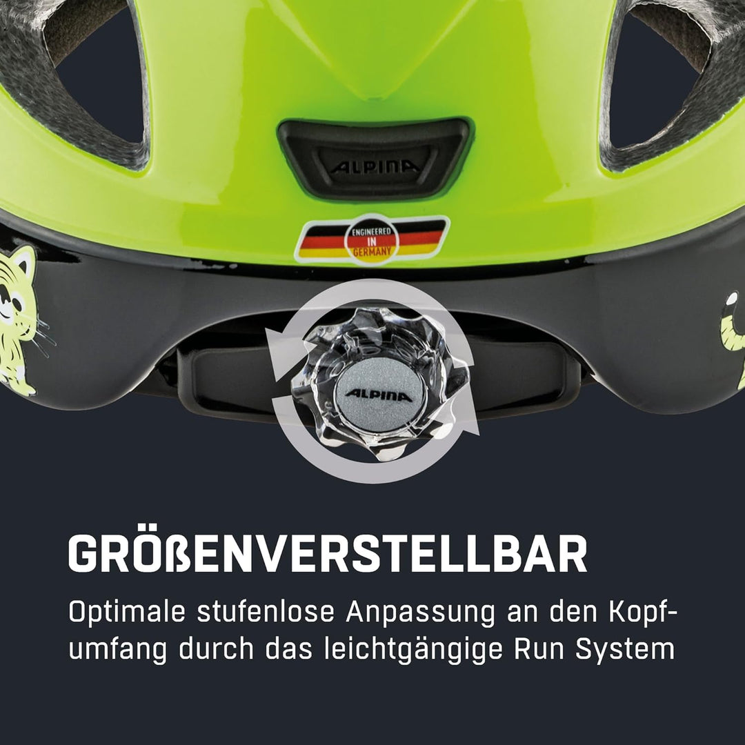 ALPINA XIMO FLASH - Beleuchteter, Reflektierender, Leichter & Anpassbarer LED Fahrradhelm Für Kinder
