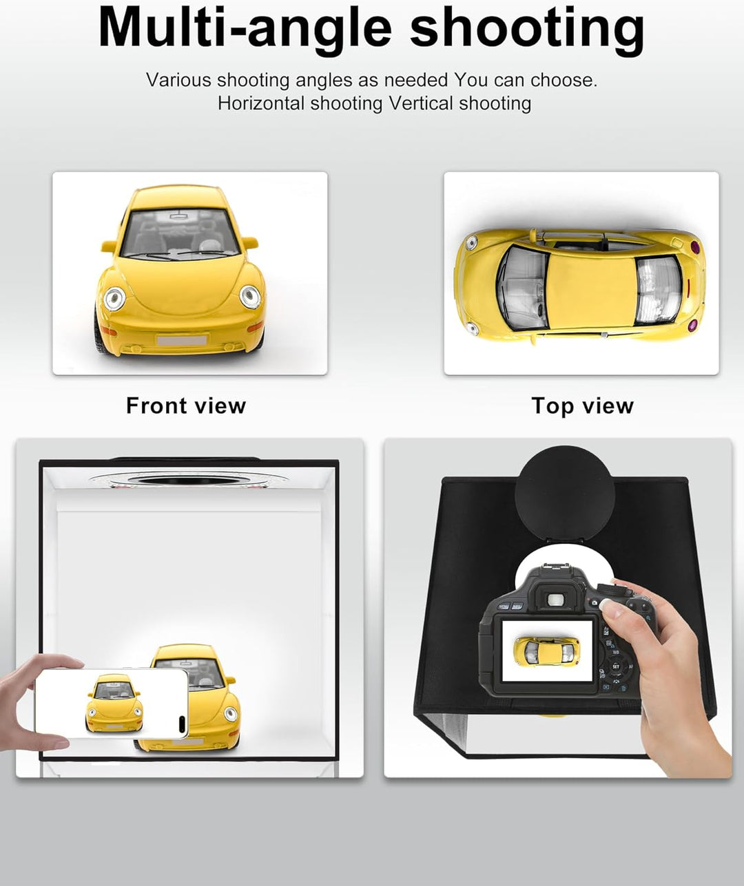 PULUZ Light Box Fotografie, 12 "x 12" professionelles dimmbares Schiesszelt-Kit mit CRI > 95 weisse