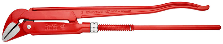 KNIPEX Rohrzange 45 Grad abgewinkeltes Maul, Chrom-Vanadium, rot pulverbeschichtet, 570 mm, 83 20 02
