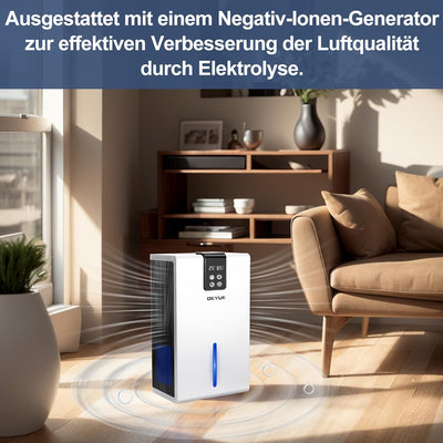 Luftentfeuchter Elektrisch 2700ml, Luftentfeuchter für Zuhause mit automatischer Abschaltung, 7-Farb