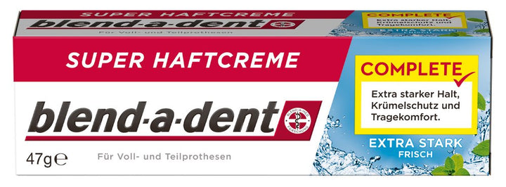 Blend-a-dent Complete Extra Stark Frisch Super-Haftcreme, 3er Pack (3 x 47 g), Extra stark frisch