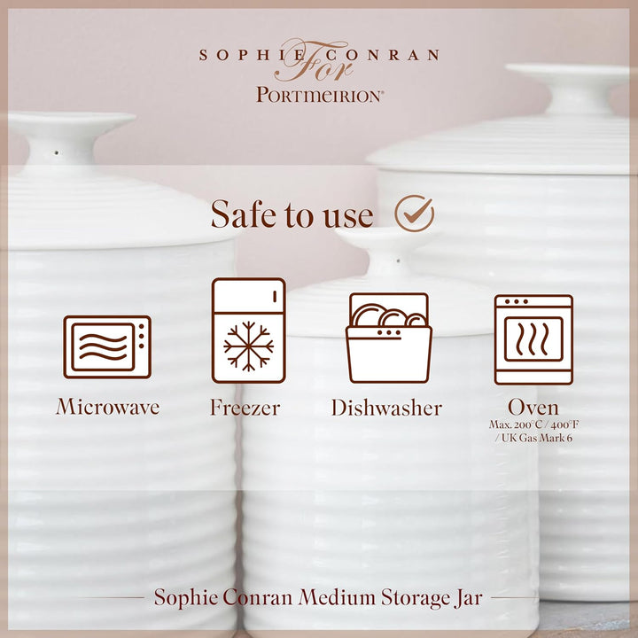 Portmeirion Home & Gifts Sophie Conran Weisser Kanister mit Deckel, eins (Weiss, eins)