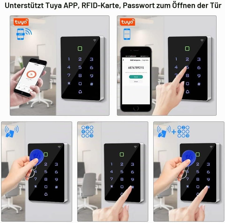 FusyTuly WiFi Tuya RFID Zugangskontrolle Tastatur IP68 wasserdichte Access Controller Tastatur WG26/