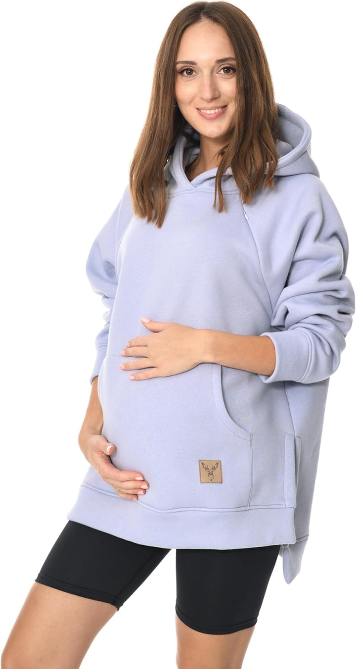 MijaCulture Umstandsmode 2in1 Stillpullover & Umstandspullover Stilltop Stillpulli Stella M014 S-M H