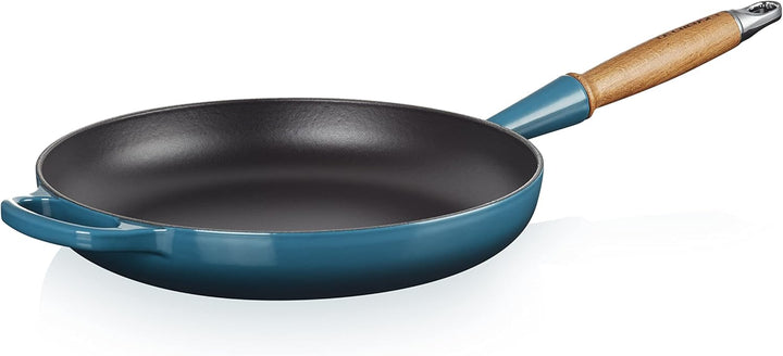 LE CREUSET Signature gusseiserne Bratpfanne mit Holzgriff 28 cm Deep Teal, 20258286420422 Deep Teal
