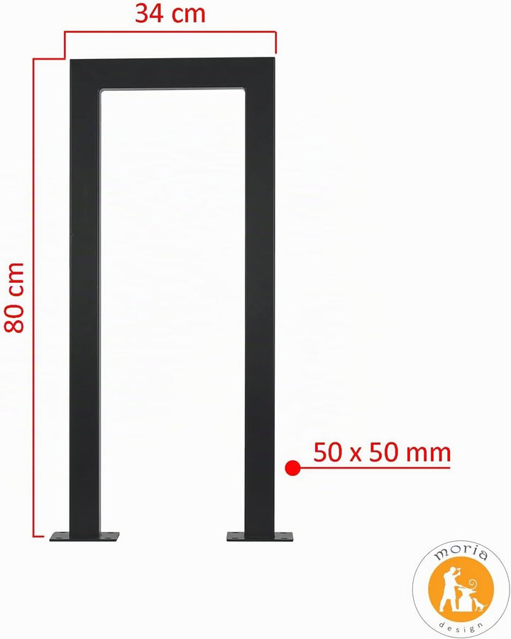 MORIA DESIGN Boden-Fahrradständer für 2 Fahrräder 34 cm - platzsparend, stabiler Parkständer, Mounta