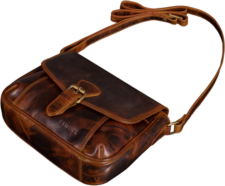 STILORD 'Violeta' Leder Umhängetasche Damen Vintage Handtasche klein Schultertasche Abendtasche Part