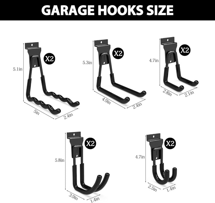 3-H Slatwall Zubehör, Slatwall Hooks & Hangers Multi Sizes, Slat Wall Heavy Duty Hanging Hooks Garag