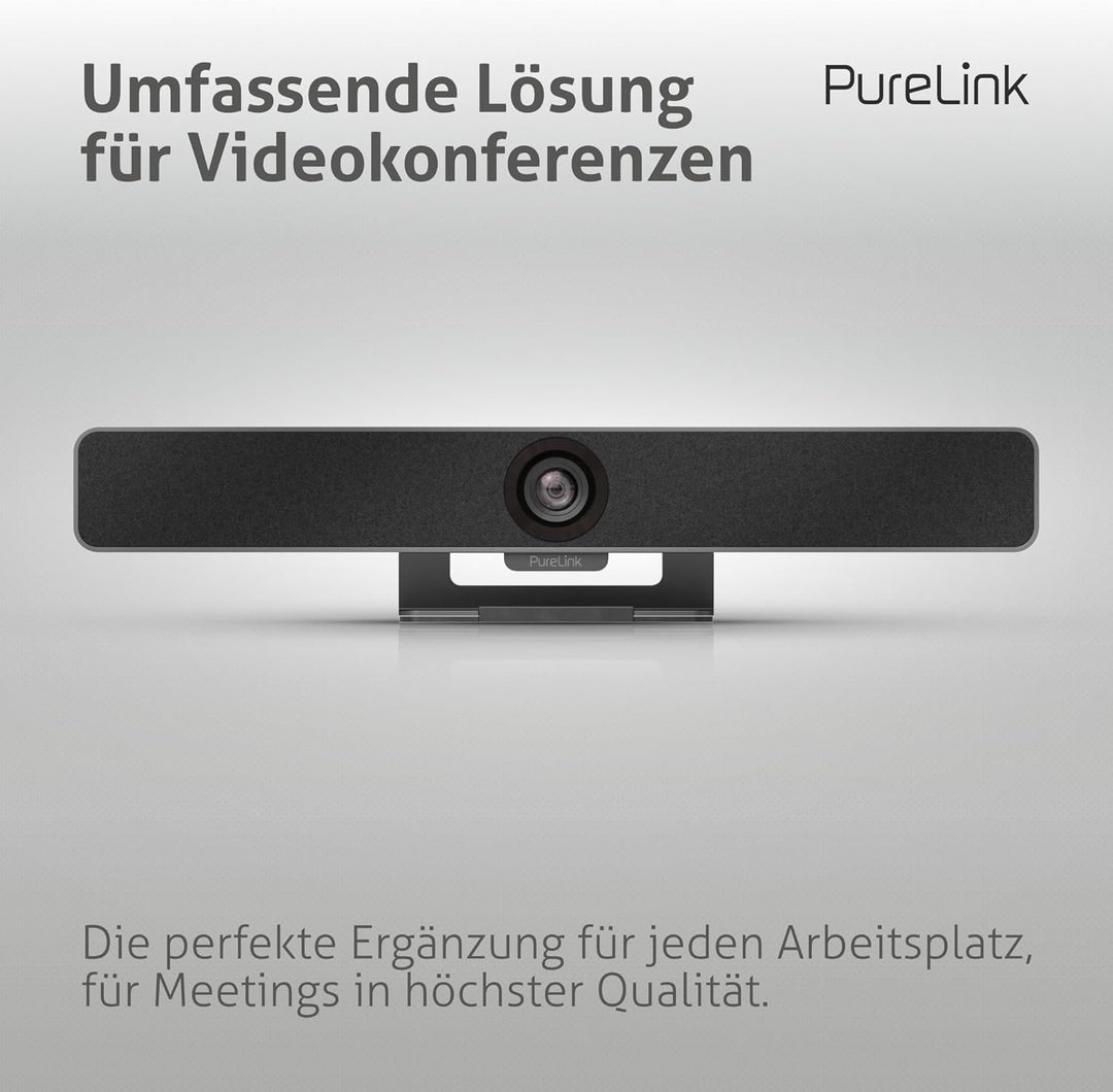 Purelink Vuelogic VL-VB200 All-in-One 4K Kamera, Mikrofon und Soundbar 4K Video Bar, 4K Video Bar