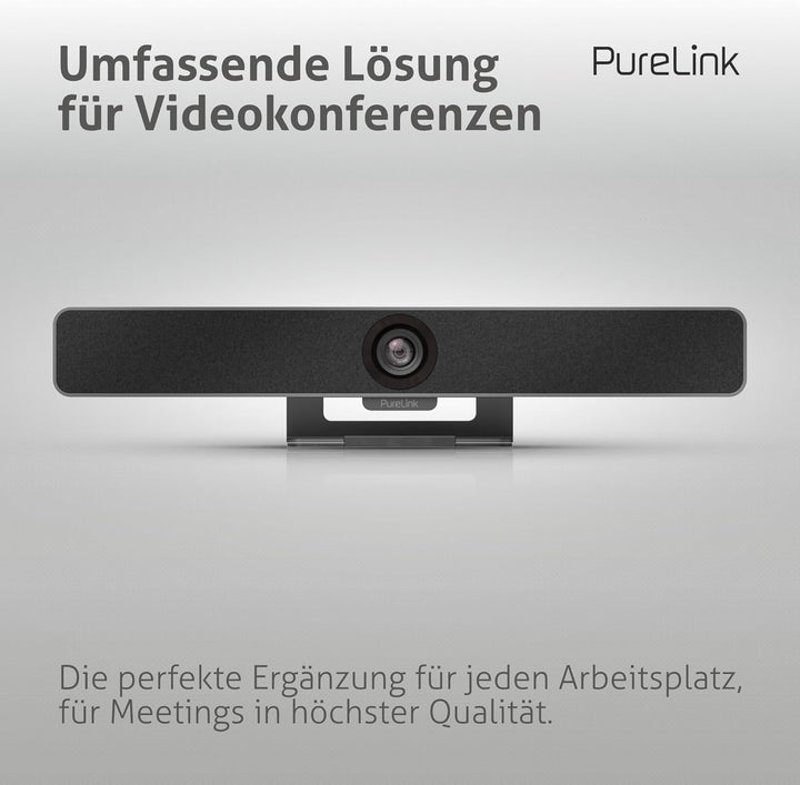 Purelink Vuelogic VL-VB200 All-in-One 4K Kamera, Mikrofon und Soundbar 4K Video Bar, 4K Video Bar