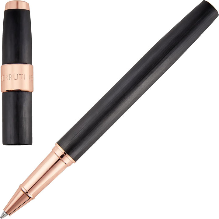 Cerruti 1881 Tintenroller Block (Brushed Black), Brushed Black