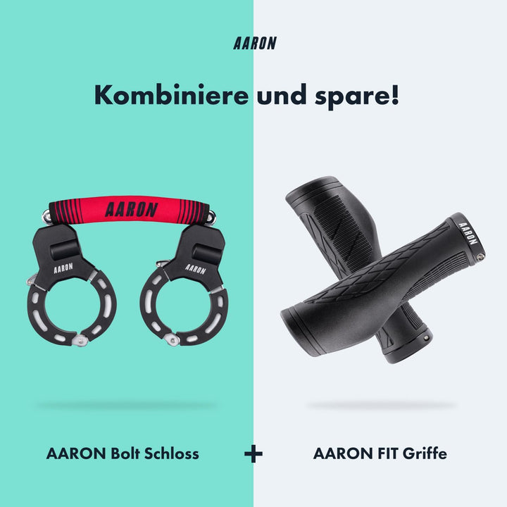 AARON Handschellenschloss für E-Scooter - Hochsicherheits-Design - Flexibles Fahrradschloss mit Stah