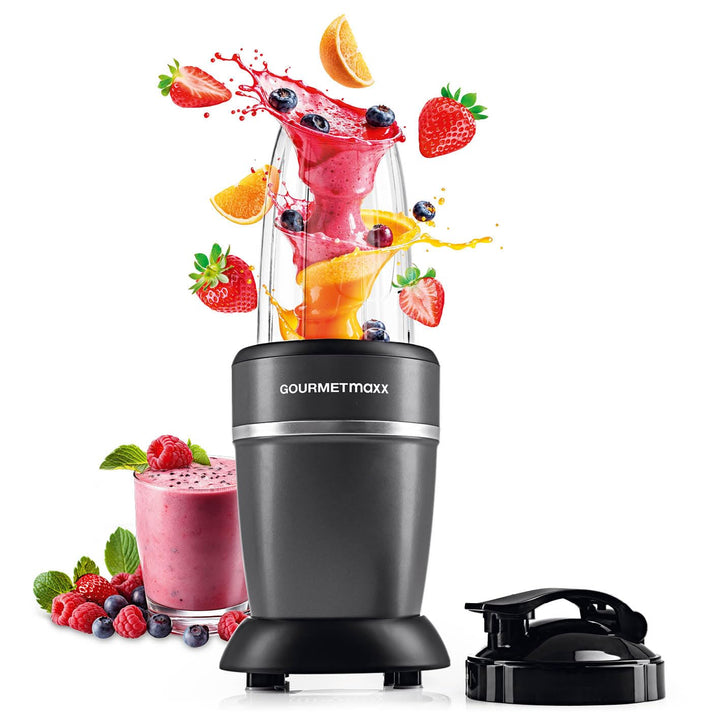 GOURMETmaxx Mixer &amp; Smoothie Maker 4-tlg. | Standmixer elektrisch für den Vitaminkick to go | Nutrit