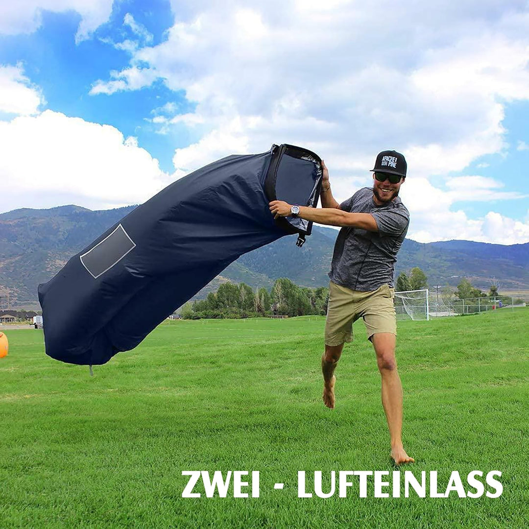 AngLink Luftsofa 2022, Neuer Kissenentwurf, wasserdichtes, aufblasbares Air Lounger mit 2 Lufteinlas