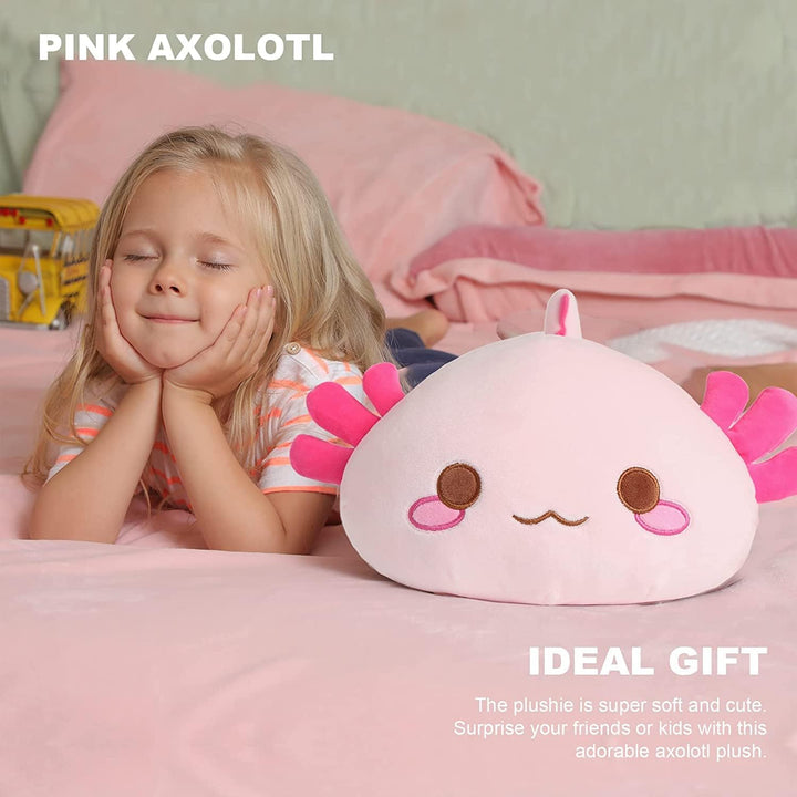 shownicer Plüschtier Axolotl Kuscheltier Stofftier Kawaii Axolotl Plüsch Kissen Spielzeug Wurfkissen