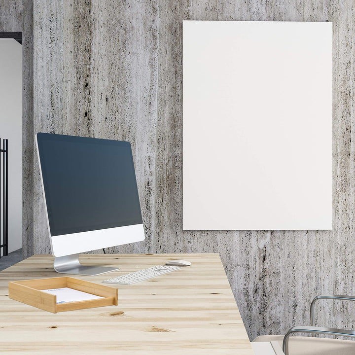 Relaxdays 10 x Dokumentenablage, DIN A4 Papierfach, Büro, Schreibtisch, flach, MDF Briefablage Bambu