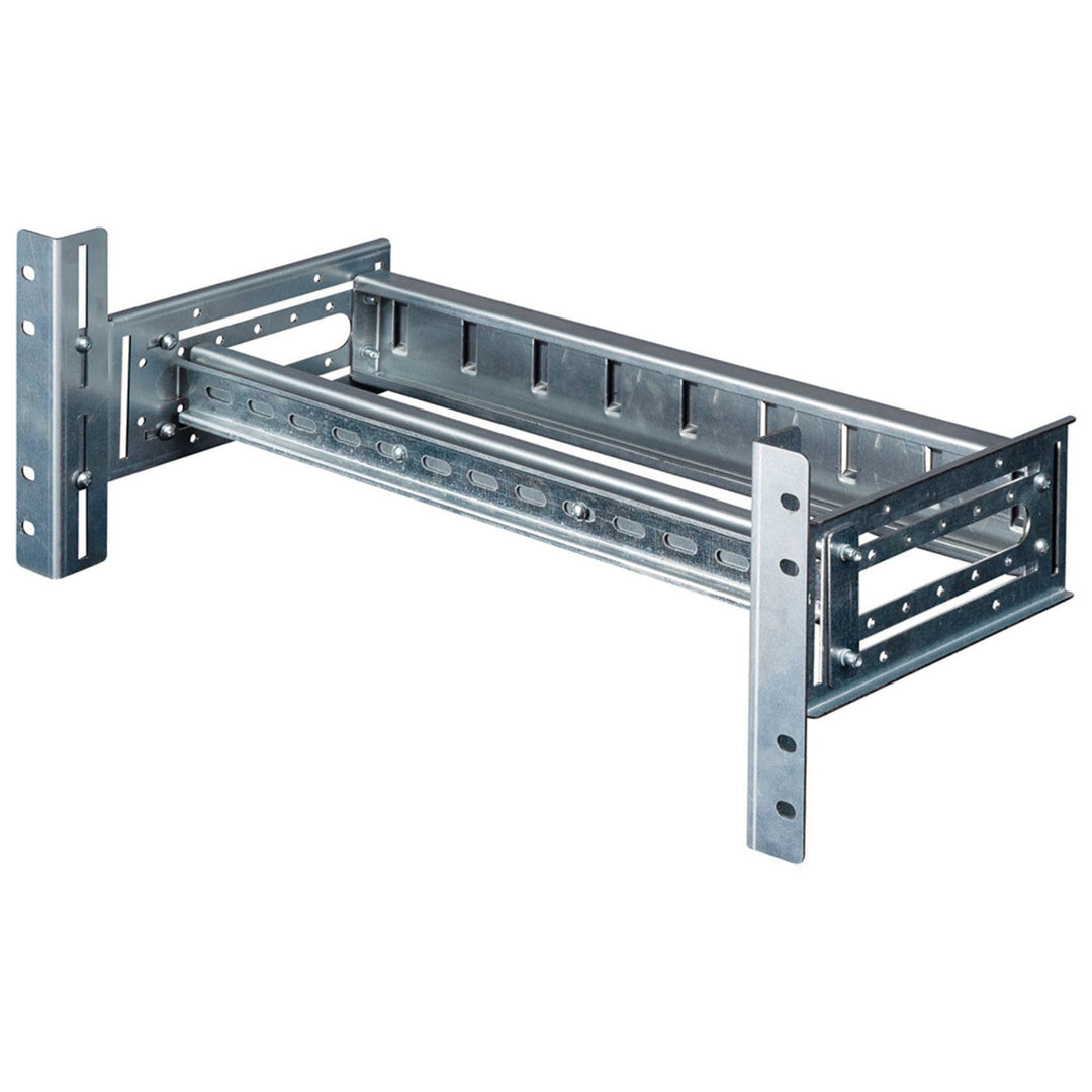 Hutschienenträger 19 Zoll 4 HE | 35mm Hutschiene in der Tiefe variabel & 90° drehbar