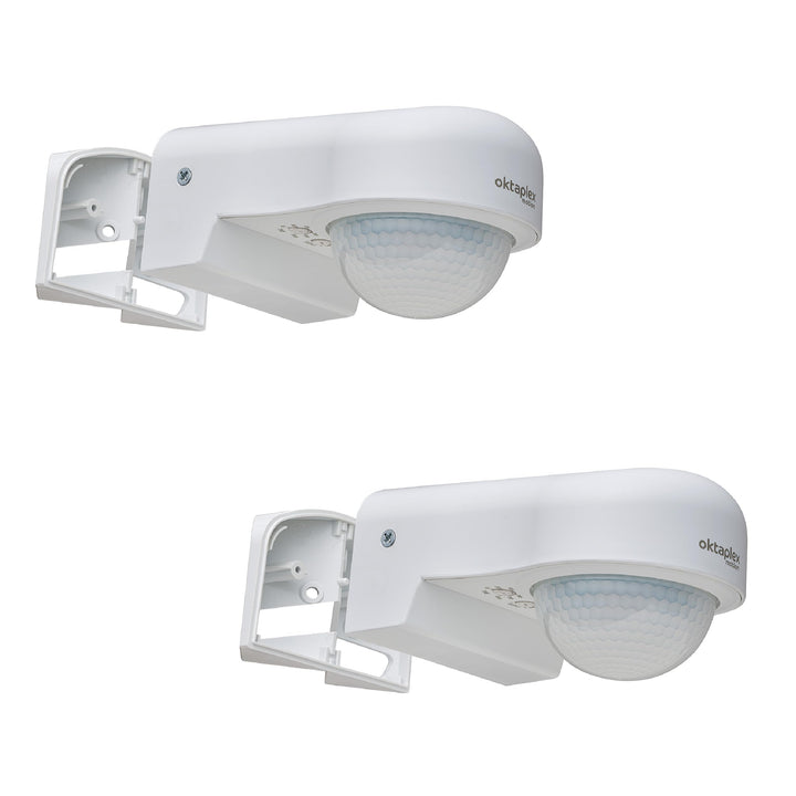 Oktaplex 2er Set Don Bewegungssensor Aussen 230 V IP65 240° Infrarot-Sensor einstellbar 10 m Reichwe