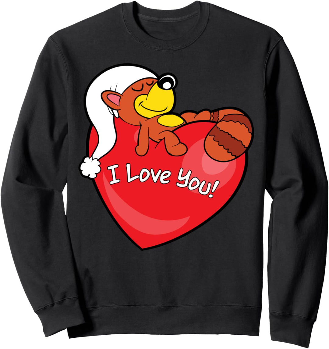 Romantisch Valentinstag I love you Herz Liebe Bär Freundin Sweatshirt