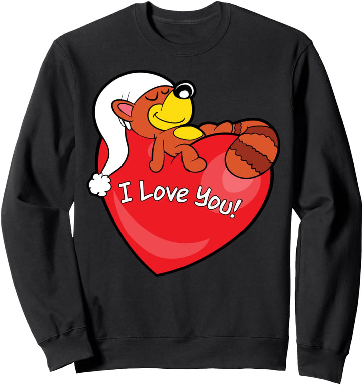 Romantisch Valentinstag I love you Herz Liebe Bär Freundin Sweatshirt