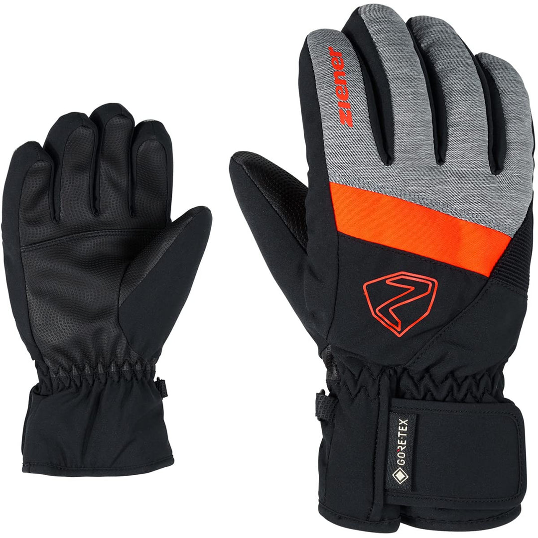 Ziener Kinder Leif GTX Junior Ski-Handschuhe/Wintersport | Wasserdicht, Atmungsaktiv dark melange.bl