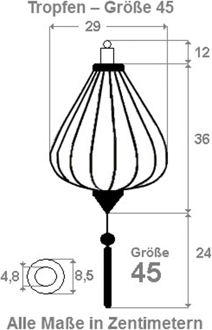 Lampionsenzo Chinesische Lampion Tropfen Rot by