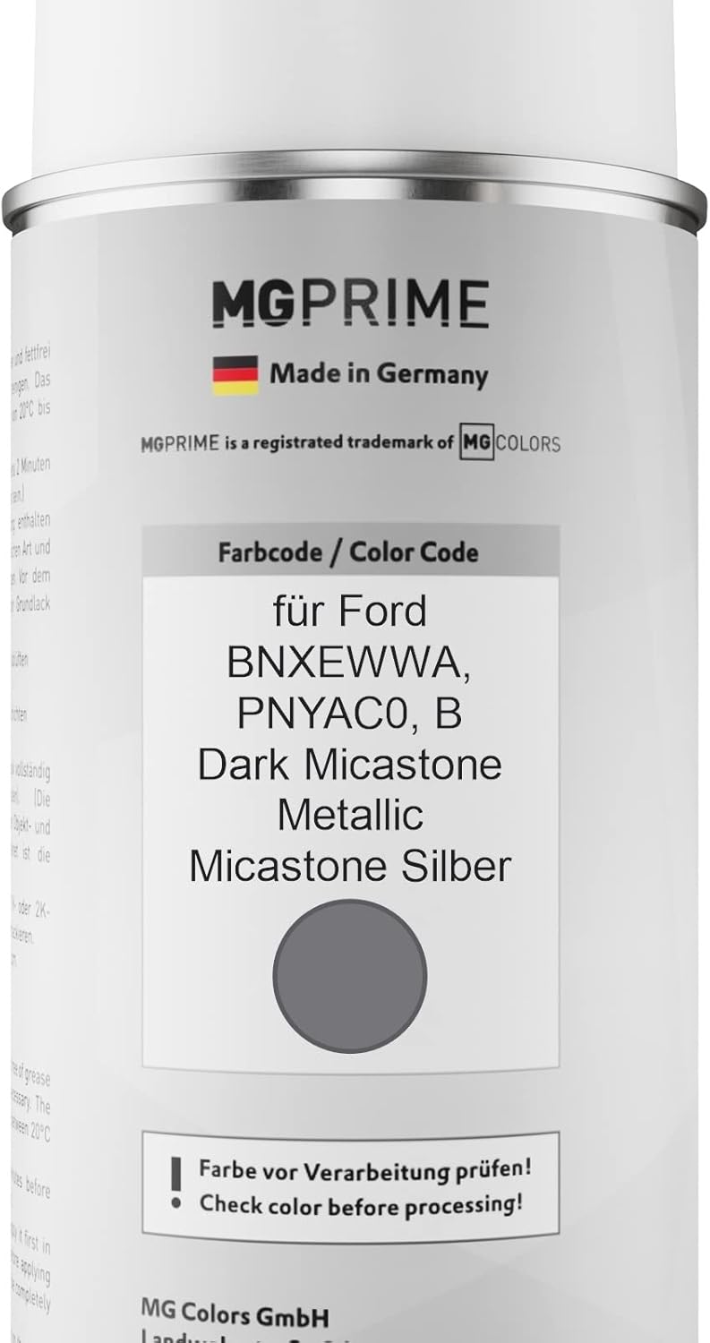 MG PRIME Autolack Sprühdosen Set für Ford BNXEWWA / PNYAC0 / B Dark Micastone Metallic/Micastone Sil