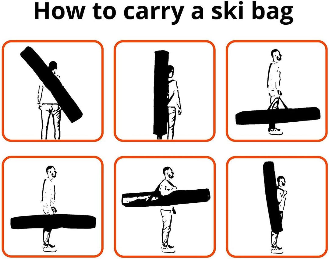 SnowSport Double Ski Bag Skitasche Prestige für 2 Paar Ski und Skistöcke - sehr dick gepolstert - fü