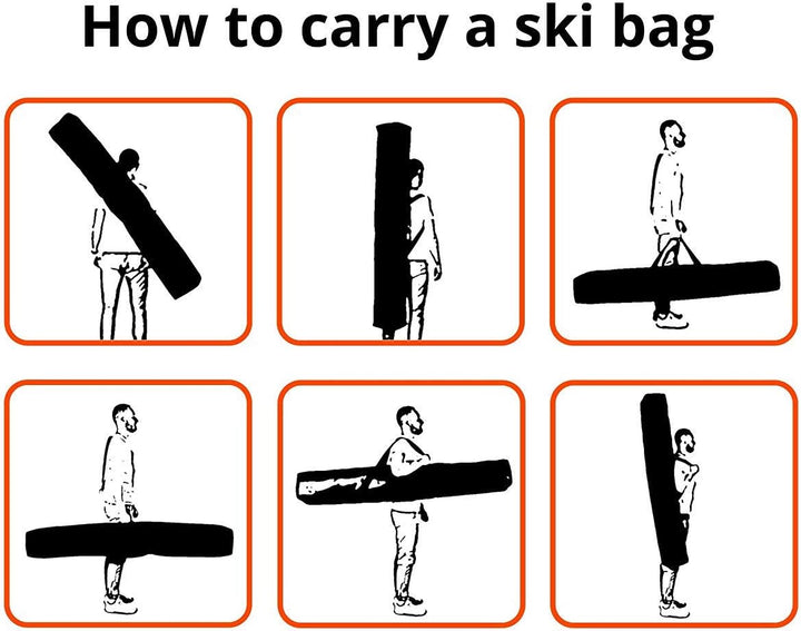 SnowSport Double Ski Bag Skitasche Prestige für 2 Paar Ski und Skistöcke - sehr dick gepolstert - fü