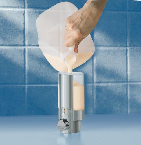 BETEC 36134 Seifenspender Aviva I Satin Silber abschliessbar Hotelversion Wandmontage