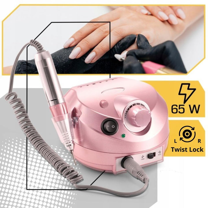 Lewer - Nagelfräser Set DM-202 65W, Professionelles Maniküre & Pediküre Set, Nagelhaut- & Lackentfer