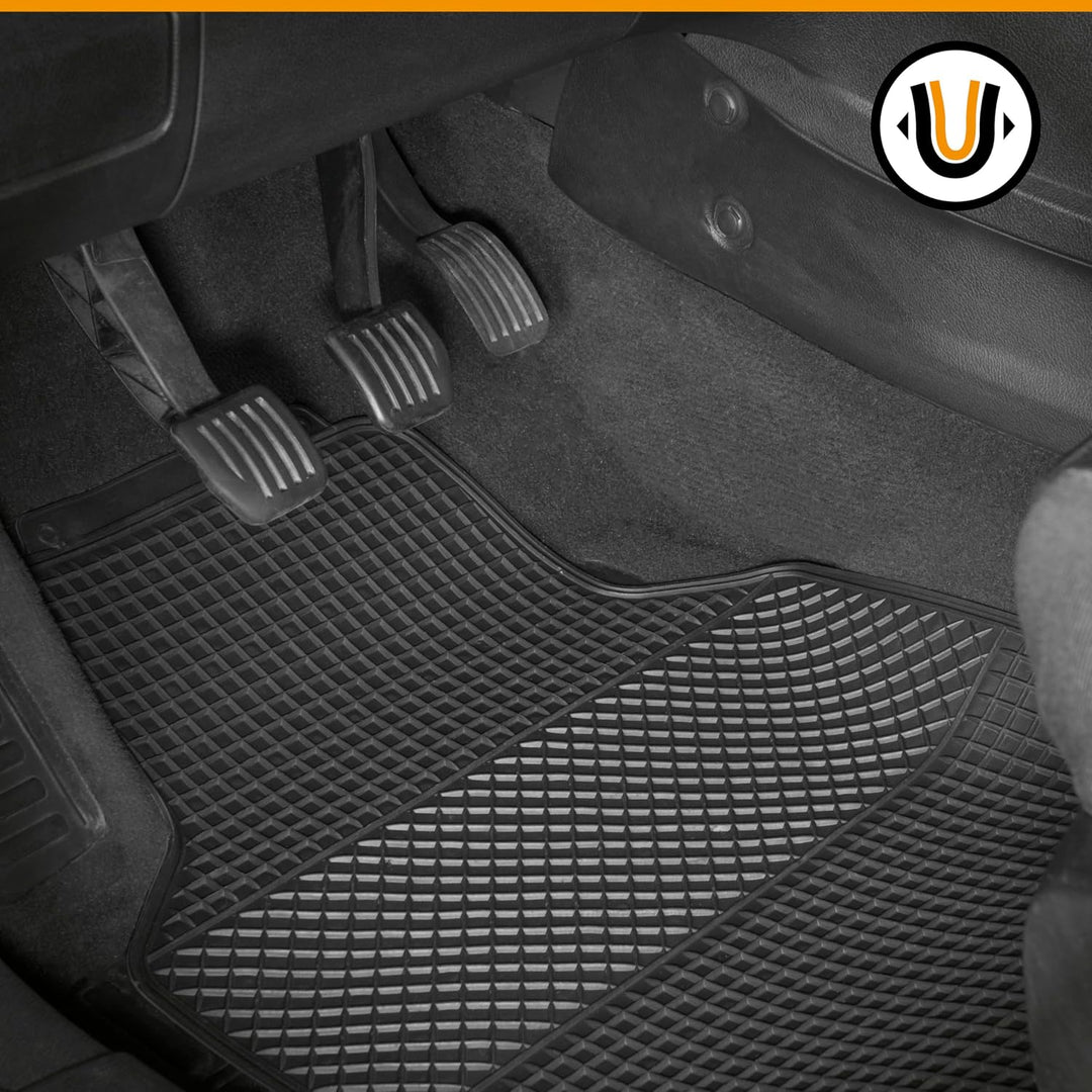 Walser Universal Auto-Gummimatten-Set EVO, Automatten 4-teilig zuschneidbar, Universal Fussraummatte